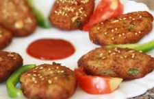 نحوه طبخ کتلت مرغ کنجدی