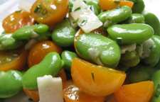 نحوه تهیه سالاد باقلا با پنیر فتا