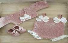 شیوه بافت کت کوتاه بچگانه مدل رکن با میل