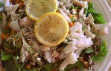 روش طبخ سالاد ماهی سفید