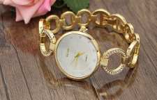 مدل ساعت های زنانه زیبا با دسته فلزی و طرح دایره