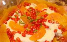 نحوه تهیه سالاد انار و پرتقال