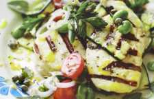 روش تهیه سالاد پنیر کبابی با سبزیجات کبابی