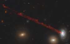 دنباله گازی کهکشانی مارپیچی