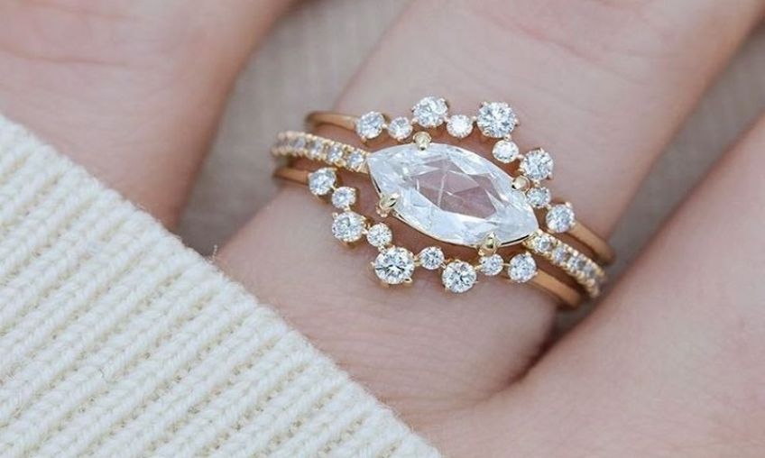 مدل حلقه های ازدواج زیبا با سنگ الماس