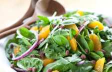 روش درست کردن سالاد اسفناج با نارنگی