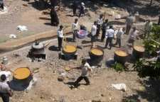 جشن بلغور پزان روستای سنو گناباد استان خراسان رضوی