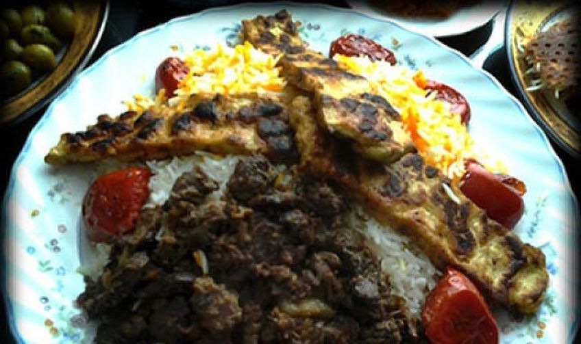 طرز پخت پلو گوشت با کباب تابه ای مرغ مخصوص سفره ی سحری