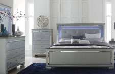 دکوراسیون اتاق خواب نقره ای با طراحی زیبا و شیک