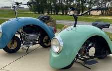 ساخت موتورسیکلت سفارشی با قطعات فولکس واگن بیتل