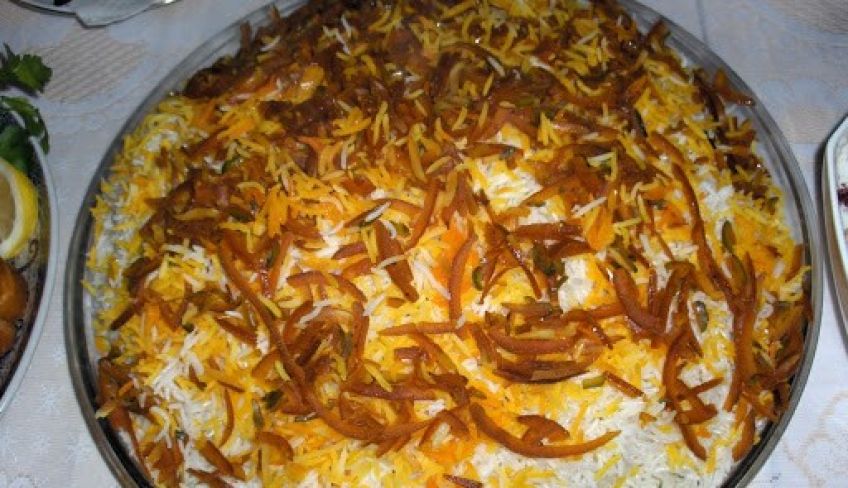 دستور پخت نارنج پلو از غذاهای خوشمزه افغانستان