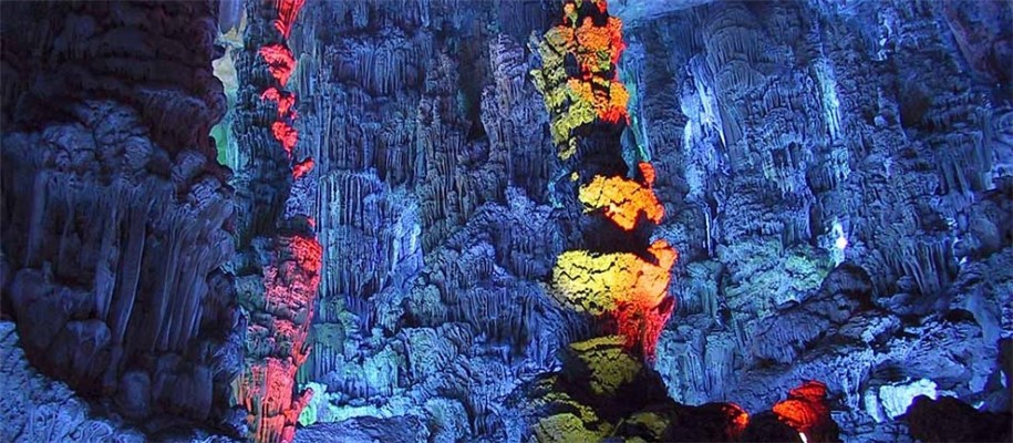 غار رید فلوت گوانشی کاخ هنرهای طبیعی چین