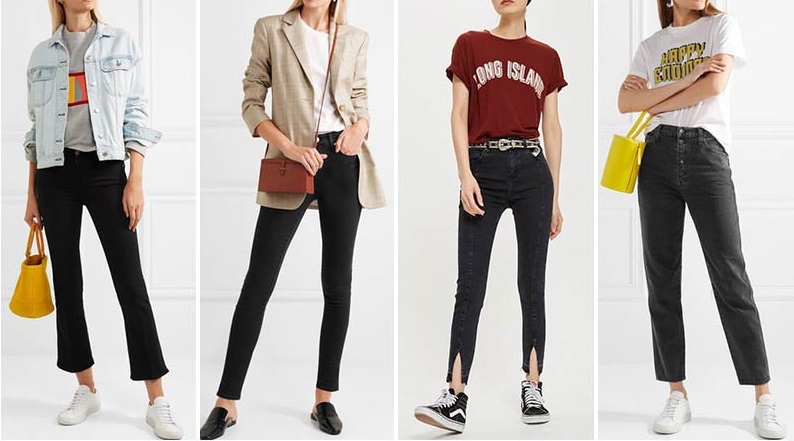 تیپ و استایل های مختلف با شلوار جین مشکی زنانه