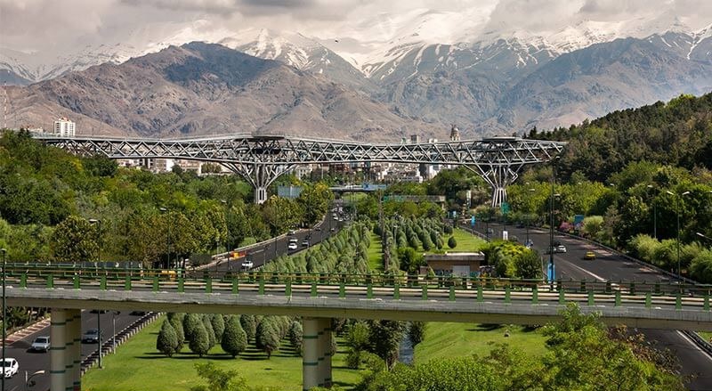 پل طبیعت تهران بزرگترین پل عابر پیاده خاورمیانه
