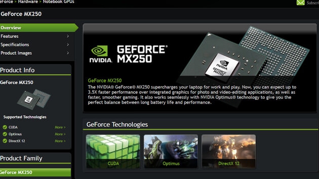 کارت گرافیک انویدیا GeForce MX250 در دو مدل عرضه خواهد شد